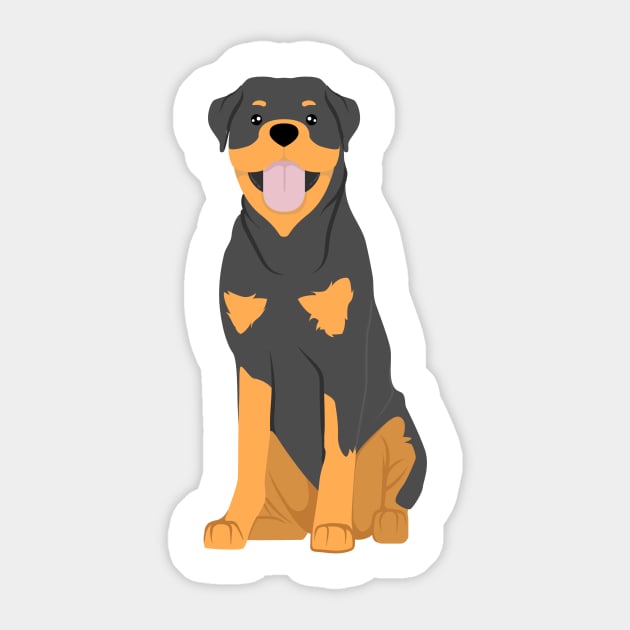 Rottweiler Sticker by allthelovenpups